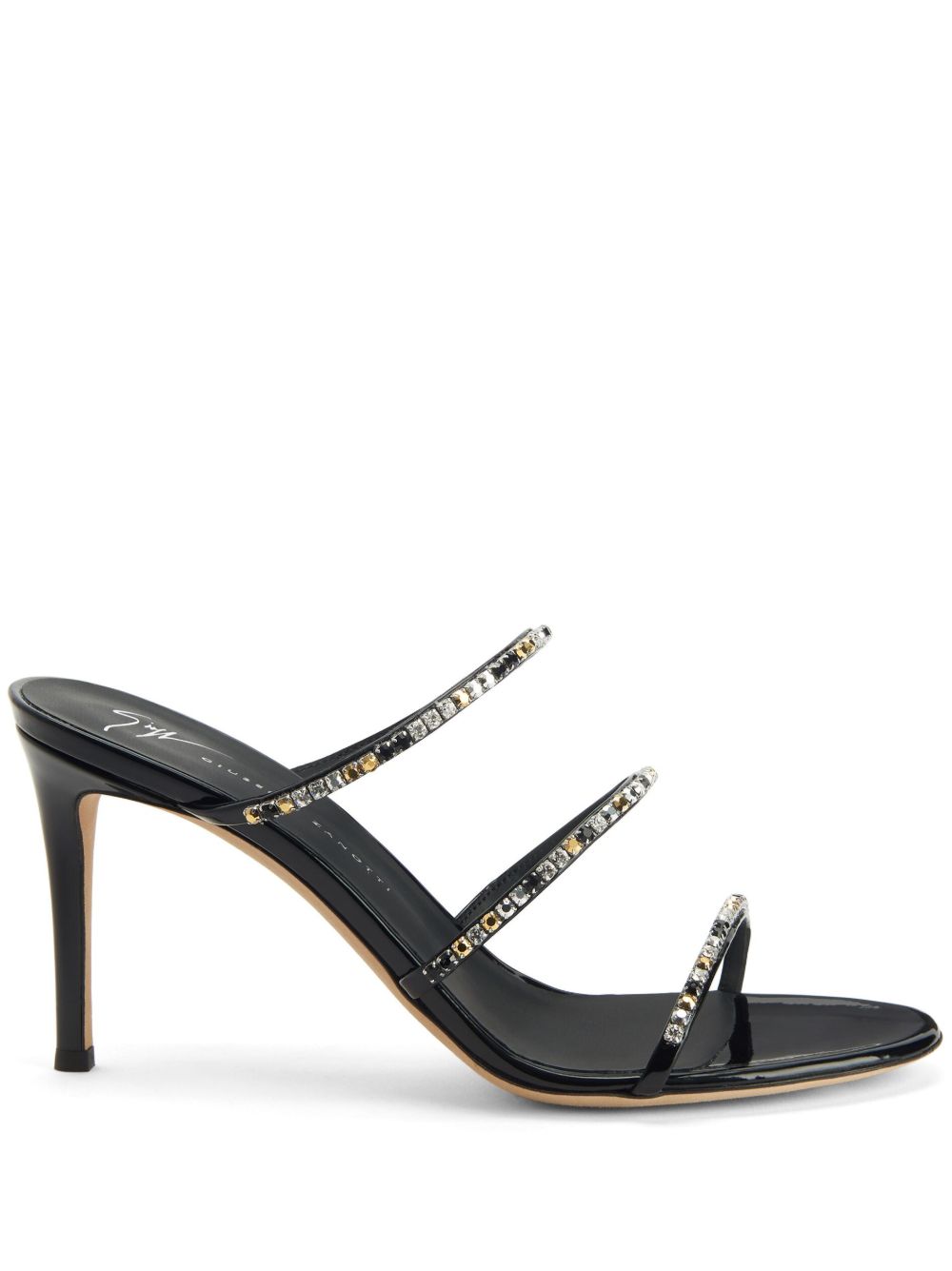 Giuseppe Zanotti Dark Colourful 高跟缀饰凉鞋 - 黑色