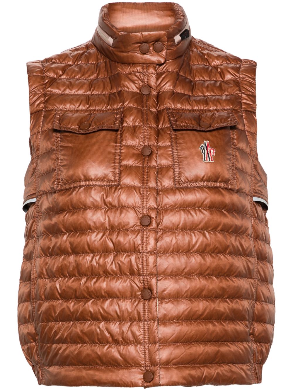 Moncler Grenoble Gumiane 绗缝羽绒马甲 - 红色