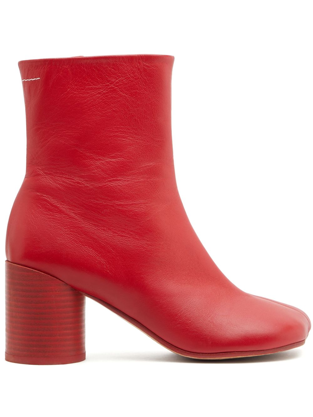 MM6 Maison Margiela Anatomic 中跟及踝靴（7厘米） - 红色