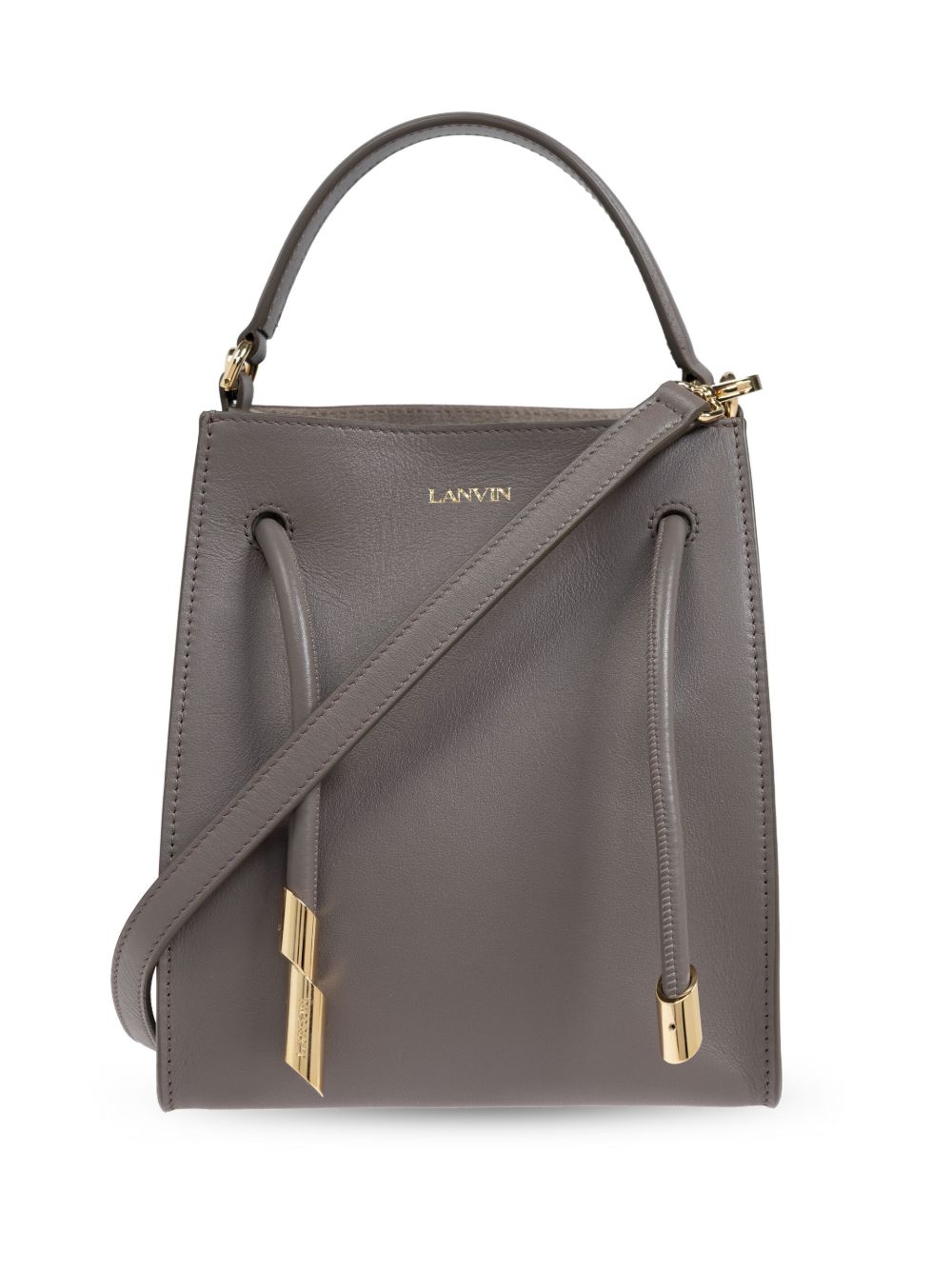 Lanvin 抽绳细节手提包 - 灰色