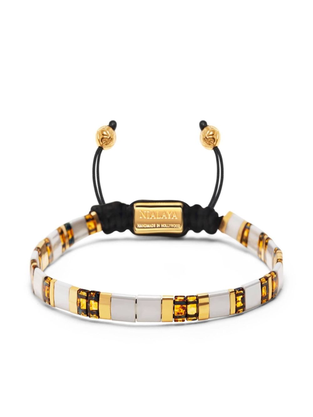 Nialaya Jewelry Tila 珠饰大理石手链 - 金色