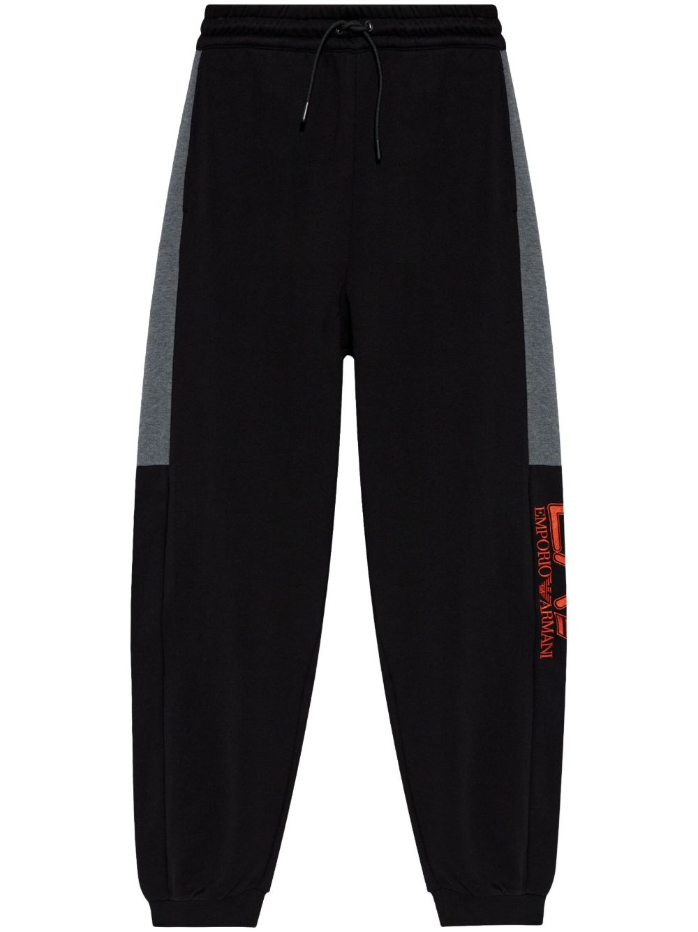 Ea7 Emporio Armani embroidered-logo track pants - 黑色