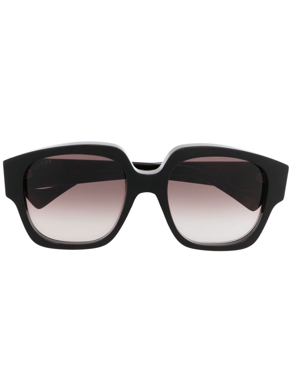 Gucci Eyewear 超大方框太阳眼镜 - 黑色