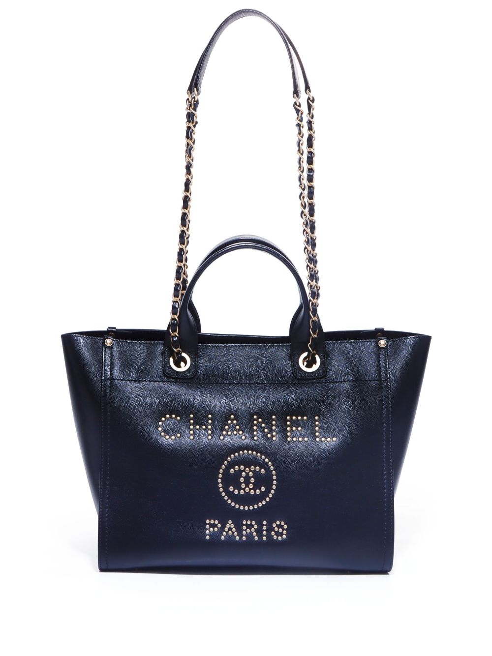 CHANEL Pre-Owned Deauville 两用手提包（2020年典藏款） - 黑色