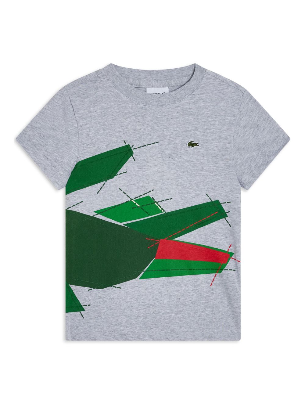 Lacoste Kids Holiday Imprimé Crocodile T恤 - 灰色