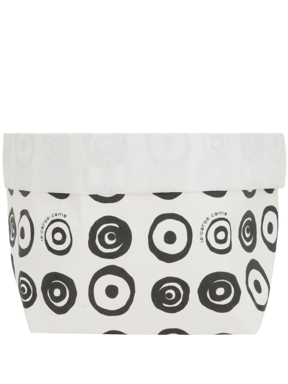 10 CORSO COMO Circles 印花中号纸篮（15厘米） - 白色