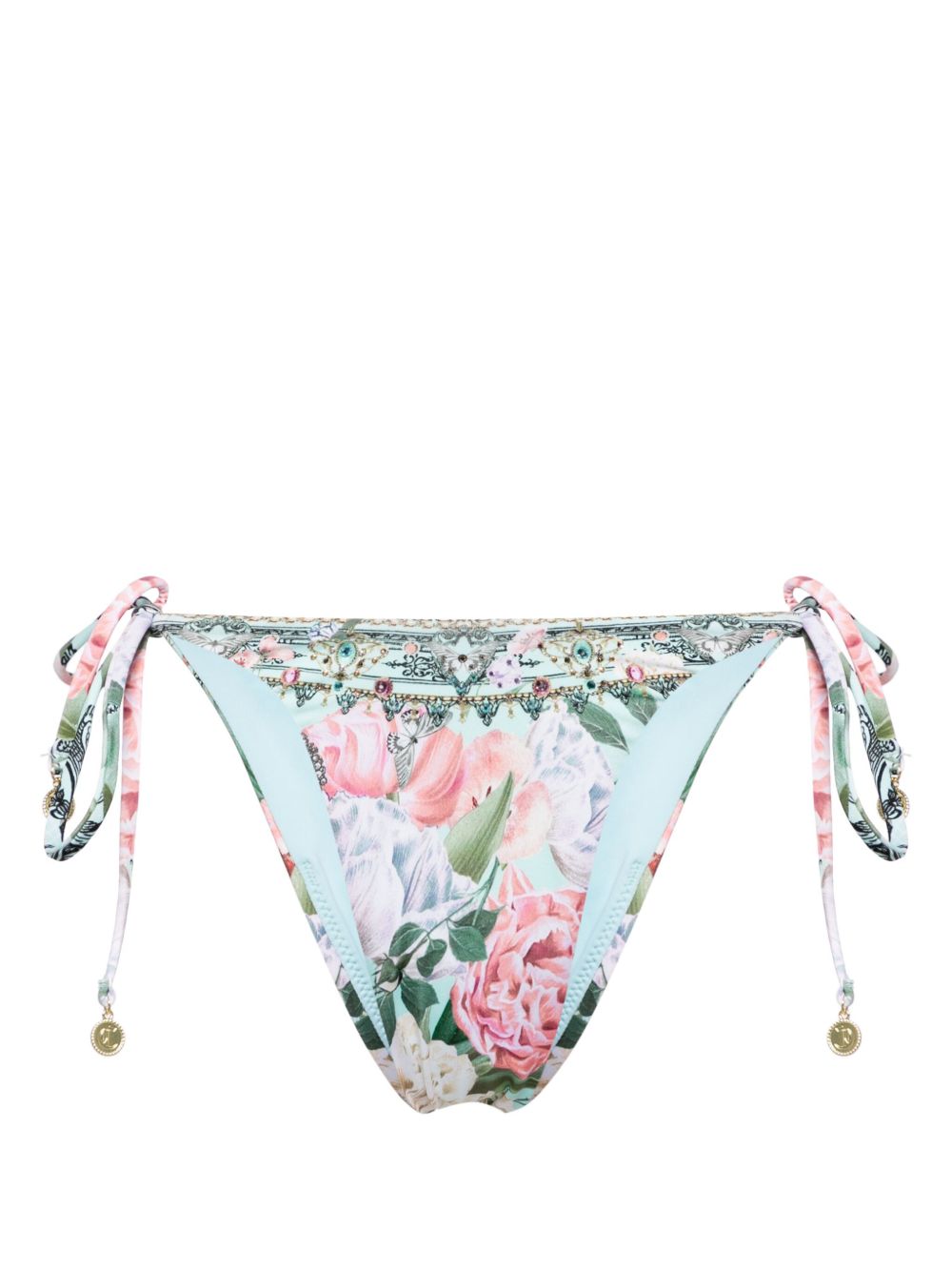 Camilla Petal Promise Land 侧系式比基尼三角裤 - 蓝色