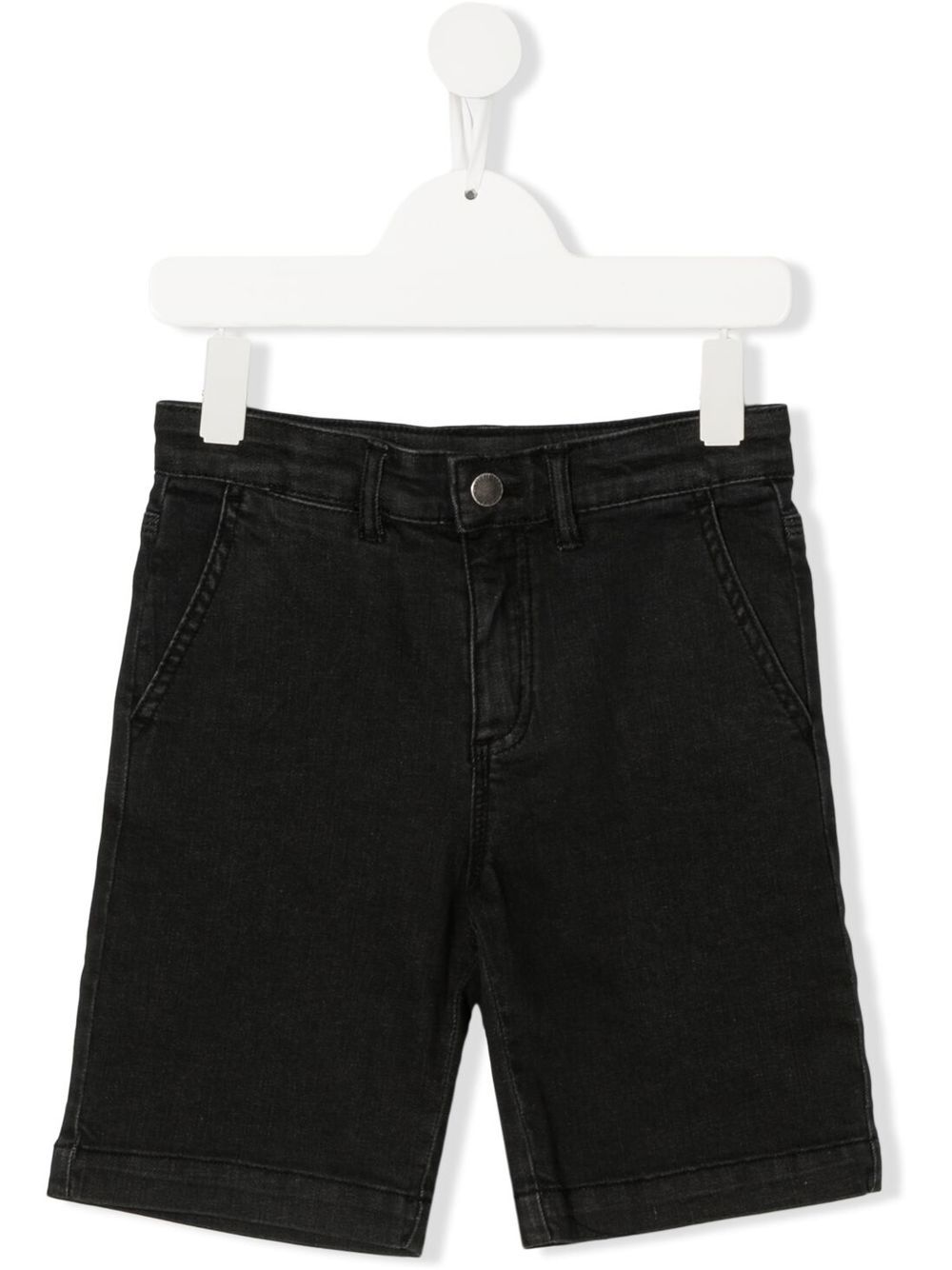 Stella McCartney Kids 斯特拉·麦卡特尼 直筒牛仔短裤 - 黑色