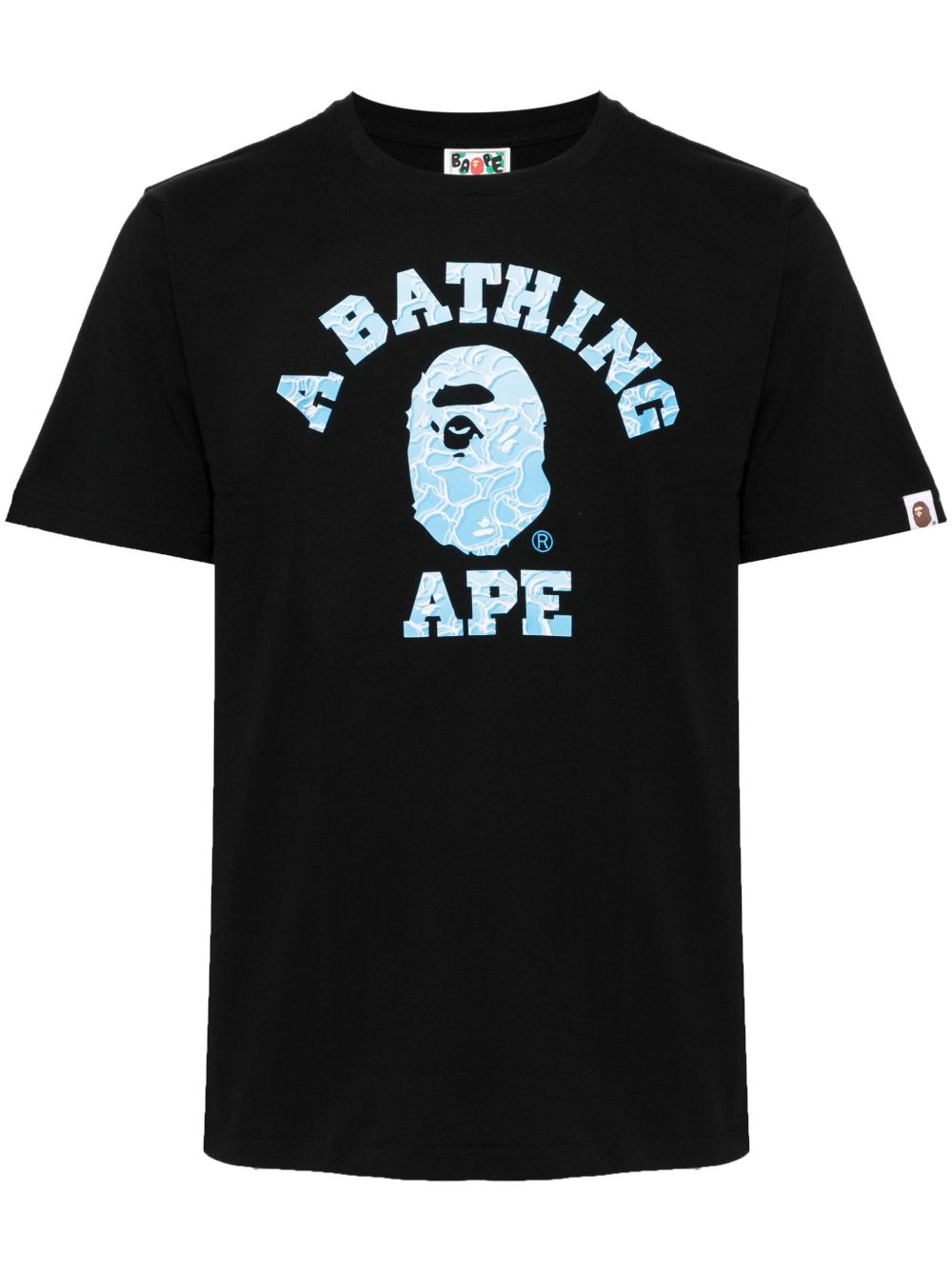 A BATHING APE® logo印花T恤 - 黑色