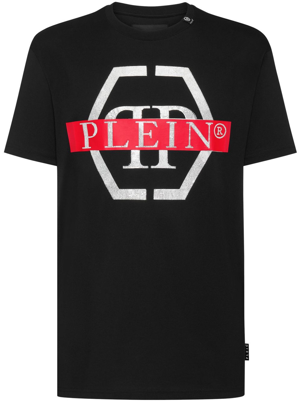 Philipp Plein PP Tape 印花圆领T恤 - 黑色