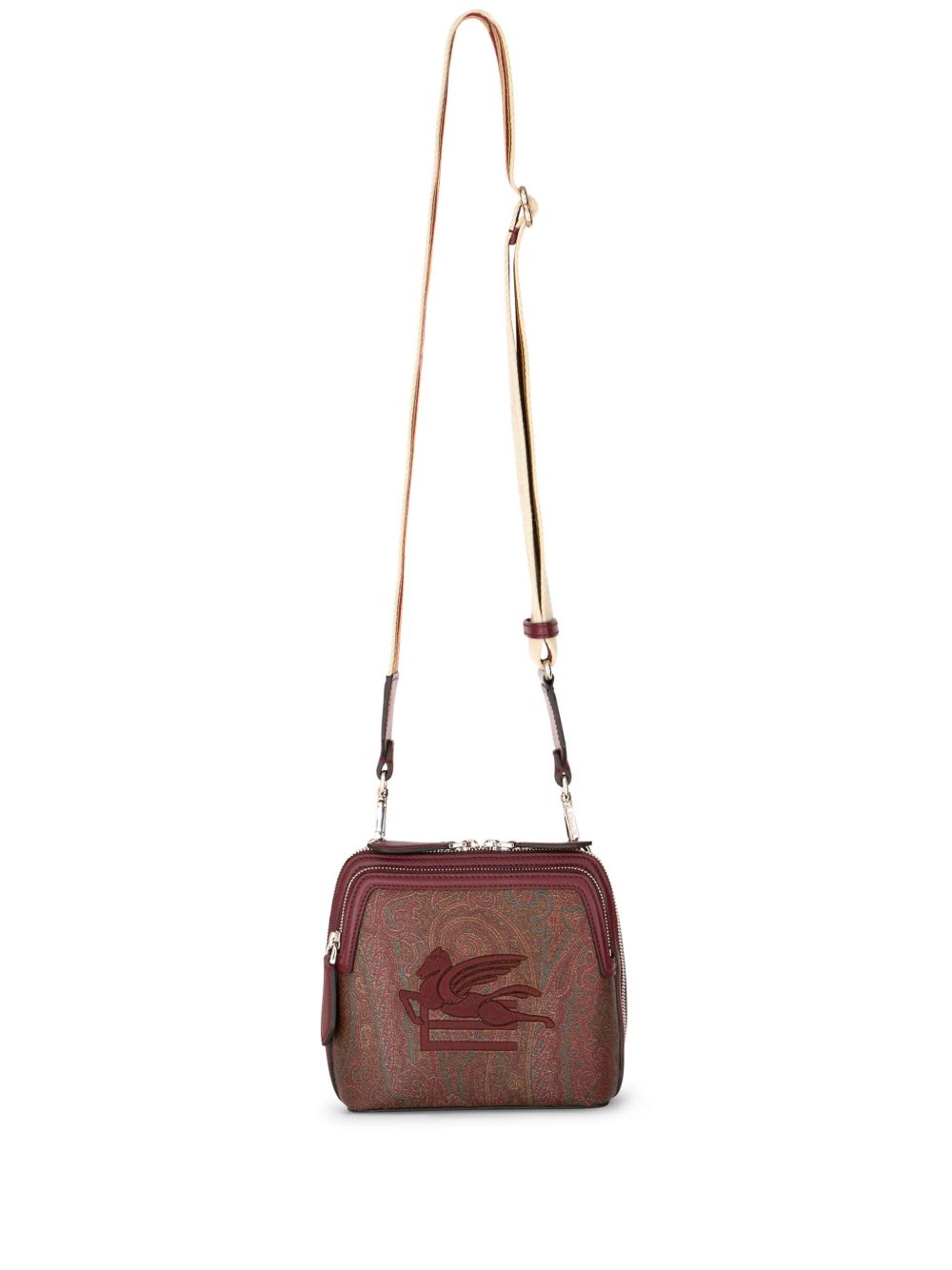 ETRO Essential Pegaso 刺绣斜挎包 - 褐色