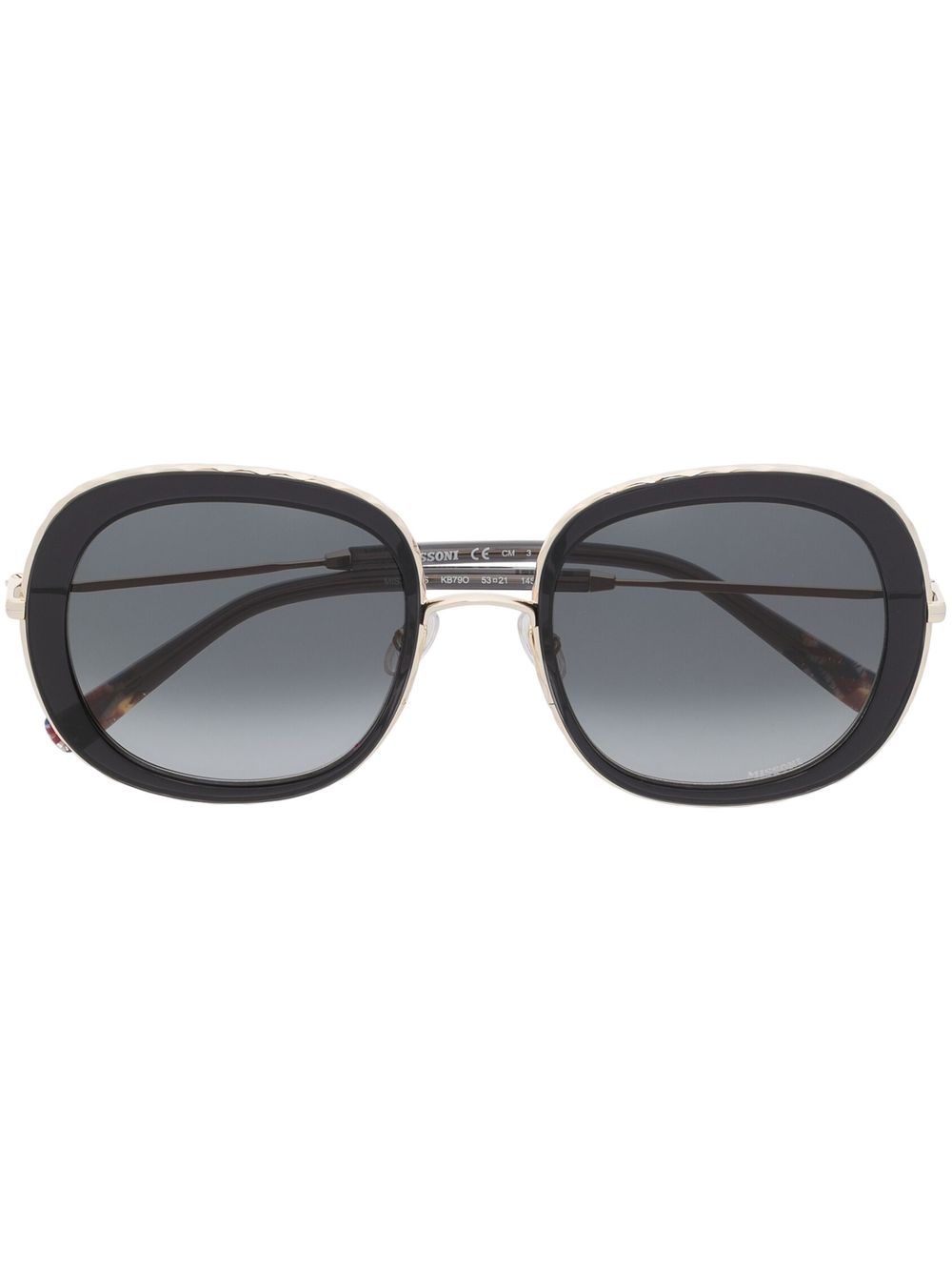 MISSONI EYEWEAR 超大方框太阳眼镜 - 黑色