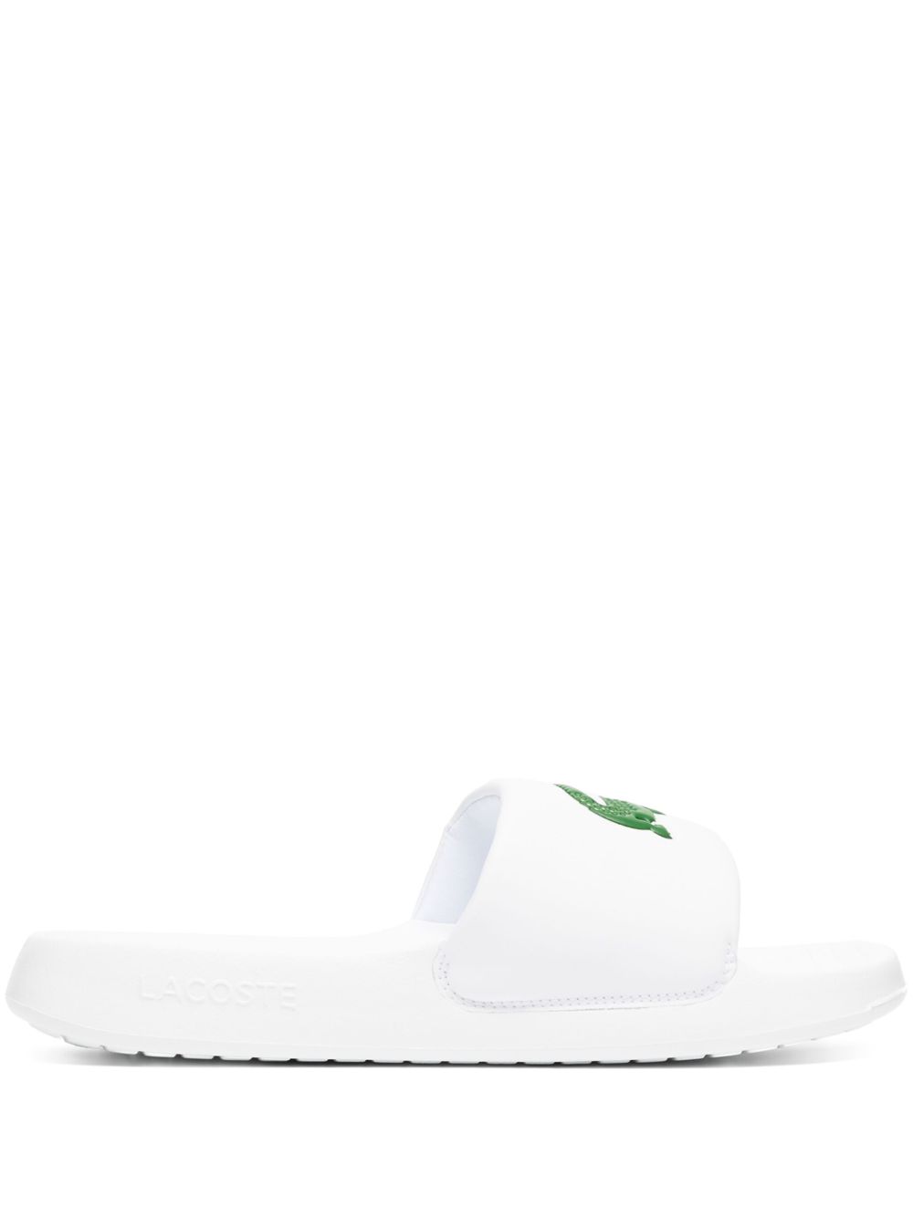 Lacoste Croco 1.0 logo压纹拖鞋 - 白色