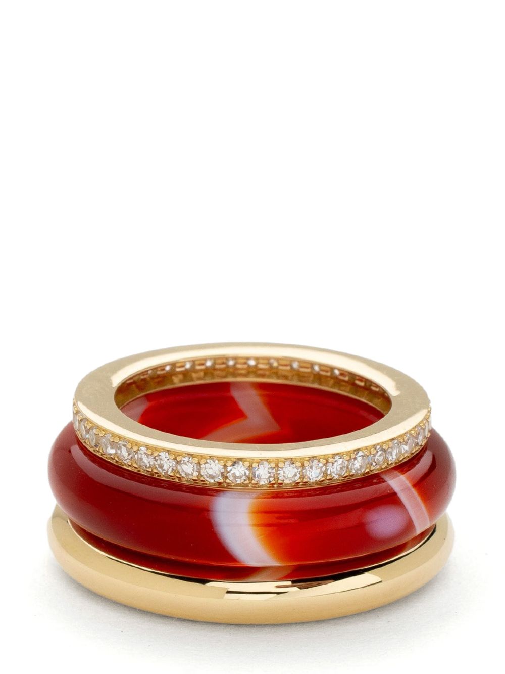 By Pariah Classic Stack ring - 红色