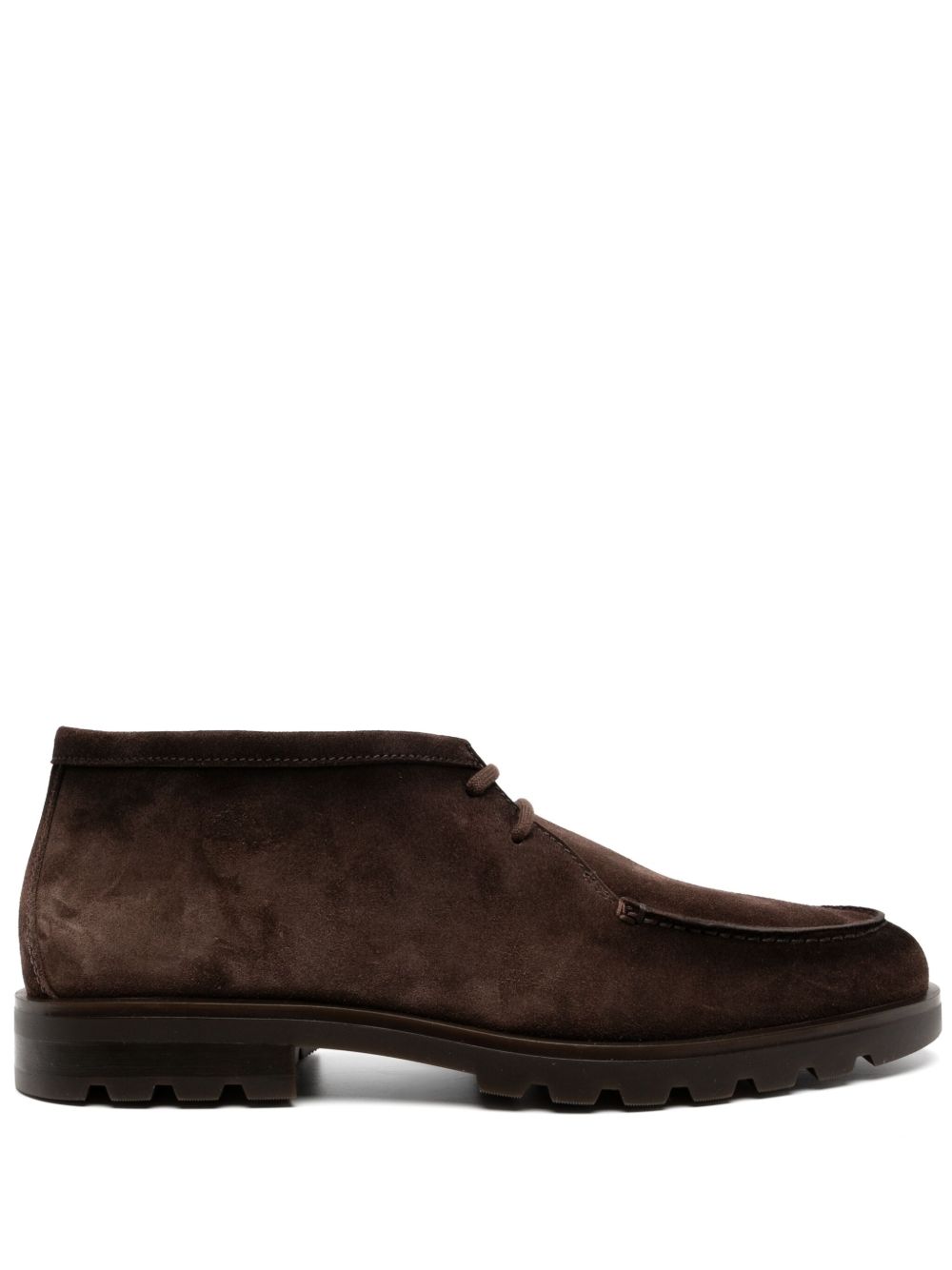 Santoni 绒面皮沙漠靴 - 褐色