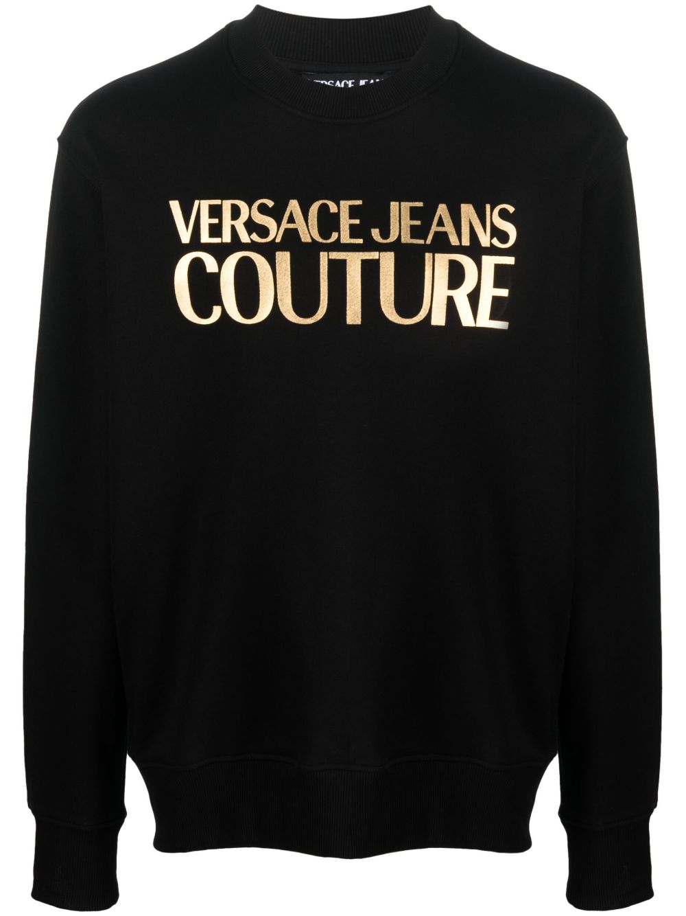 Versace Jeans Couture logo印花棉卫衣 - 黑色