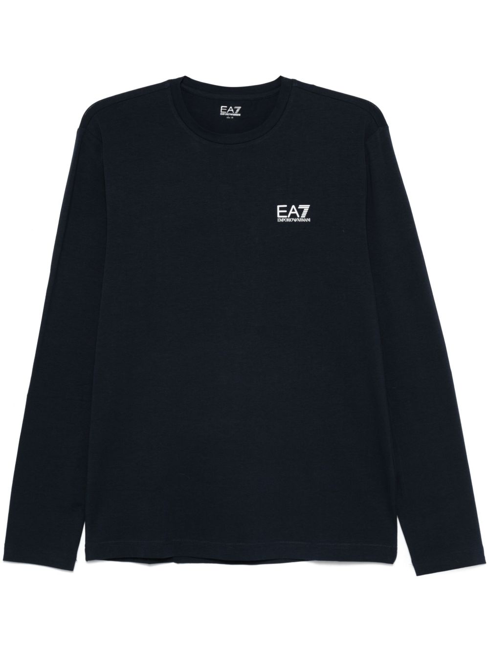 Ea7 Emporio Armani logo印花T恤 - 蓝色