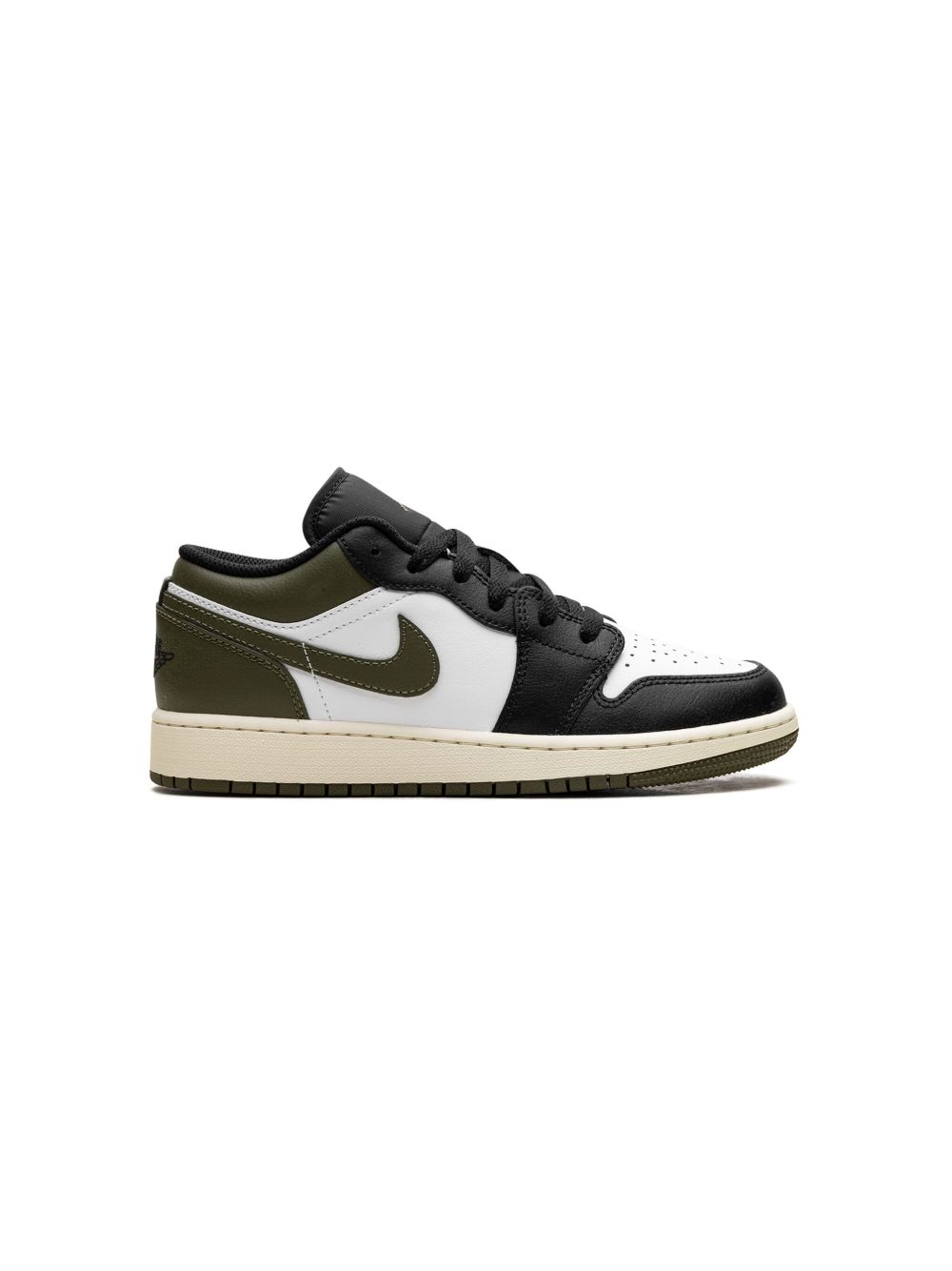 Jordan Kids Air Jordan 1 Low Black Toe/Medium/Olive 运动鞋 - 绿色