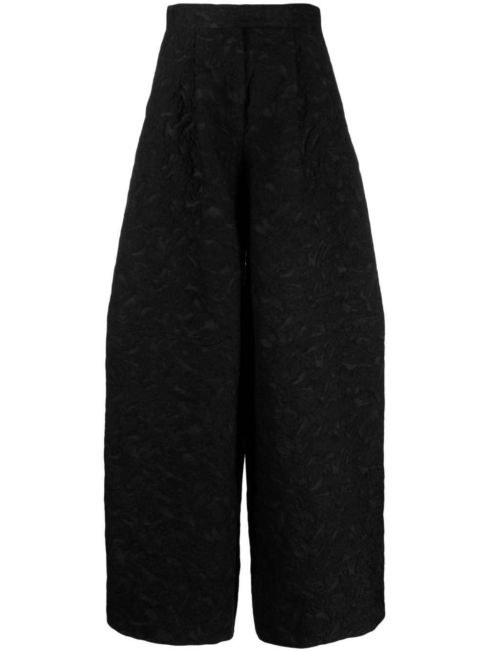 Max Mara 提花高腰长裤 - 黑色