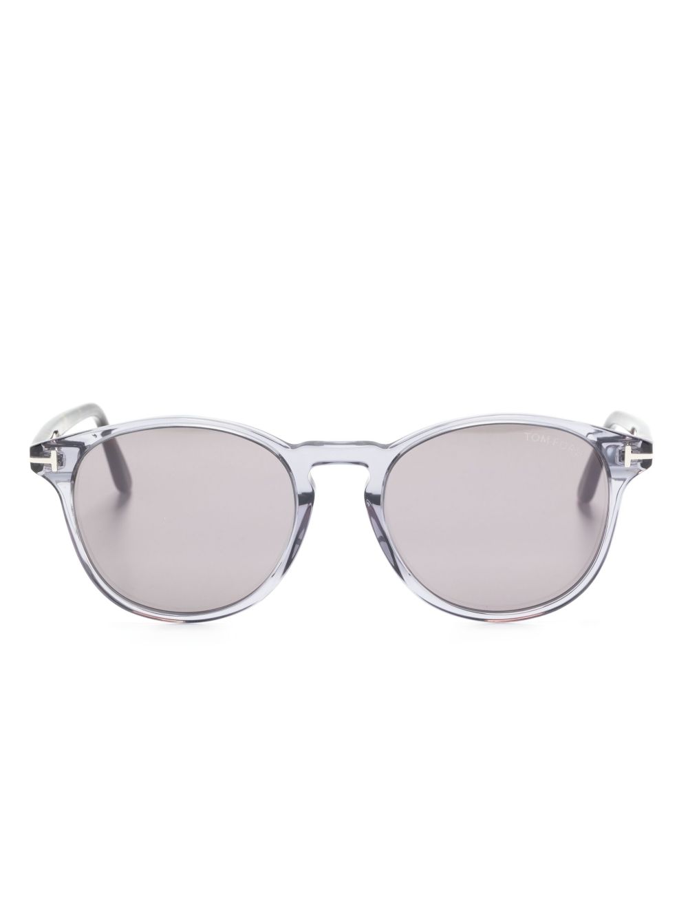 TOM FORD Eyewear 圆框太阳眼镜 - 灰色