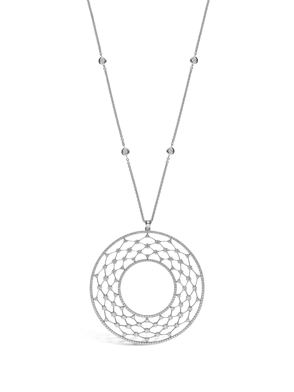 LEO PIZZO Merletti 18K白金钻石项链 - 银色