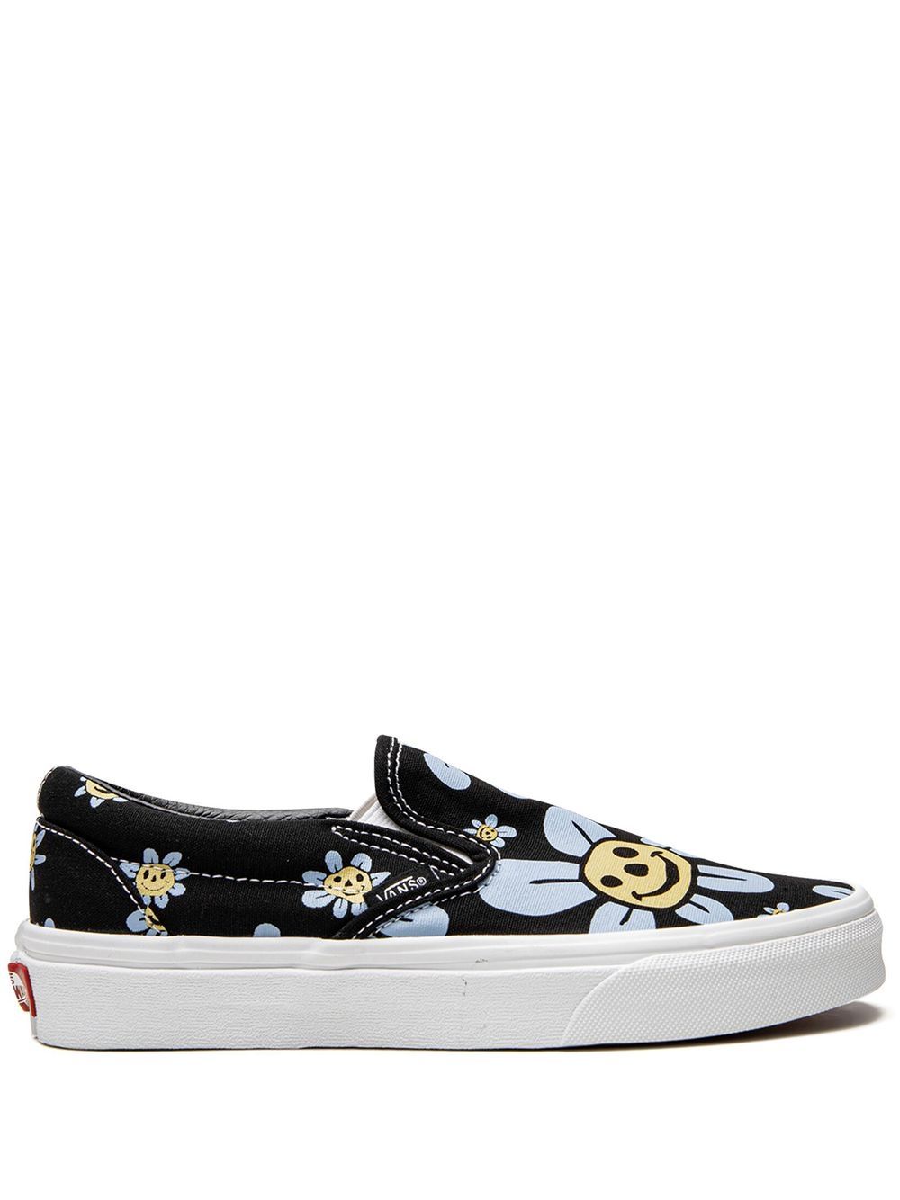 Vans Classic 套穿式花卉运动鞋 - 黑色