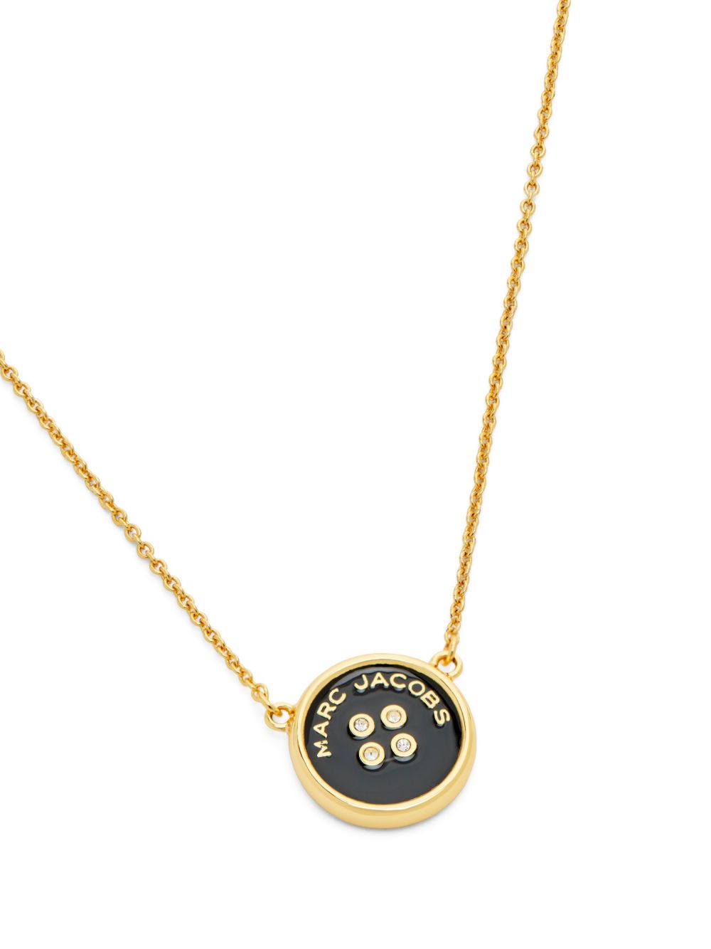 Marc Jacobs logo标牌吊饰项链 - 金色