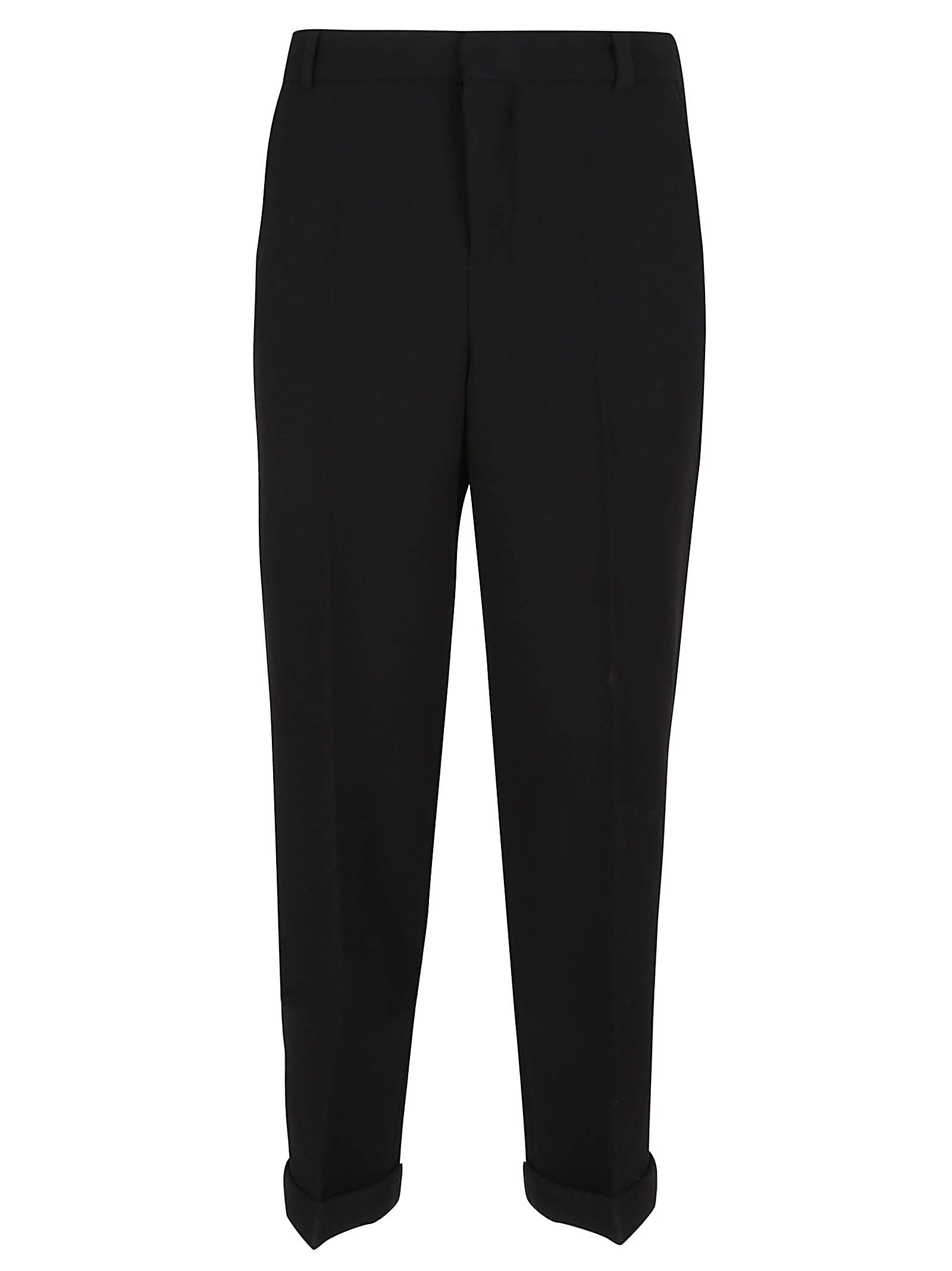 Balmain Wool Crepe Straight Pants