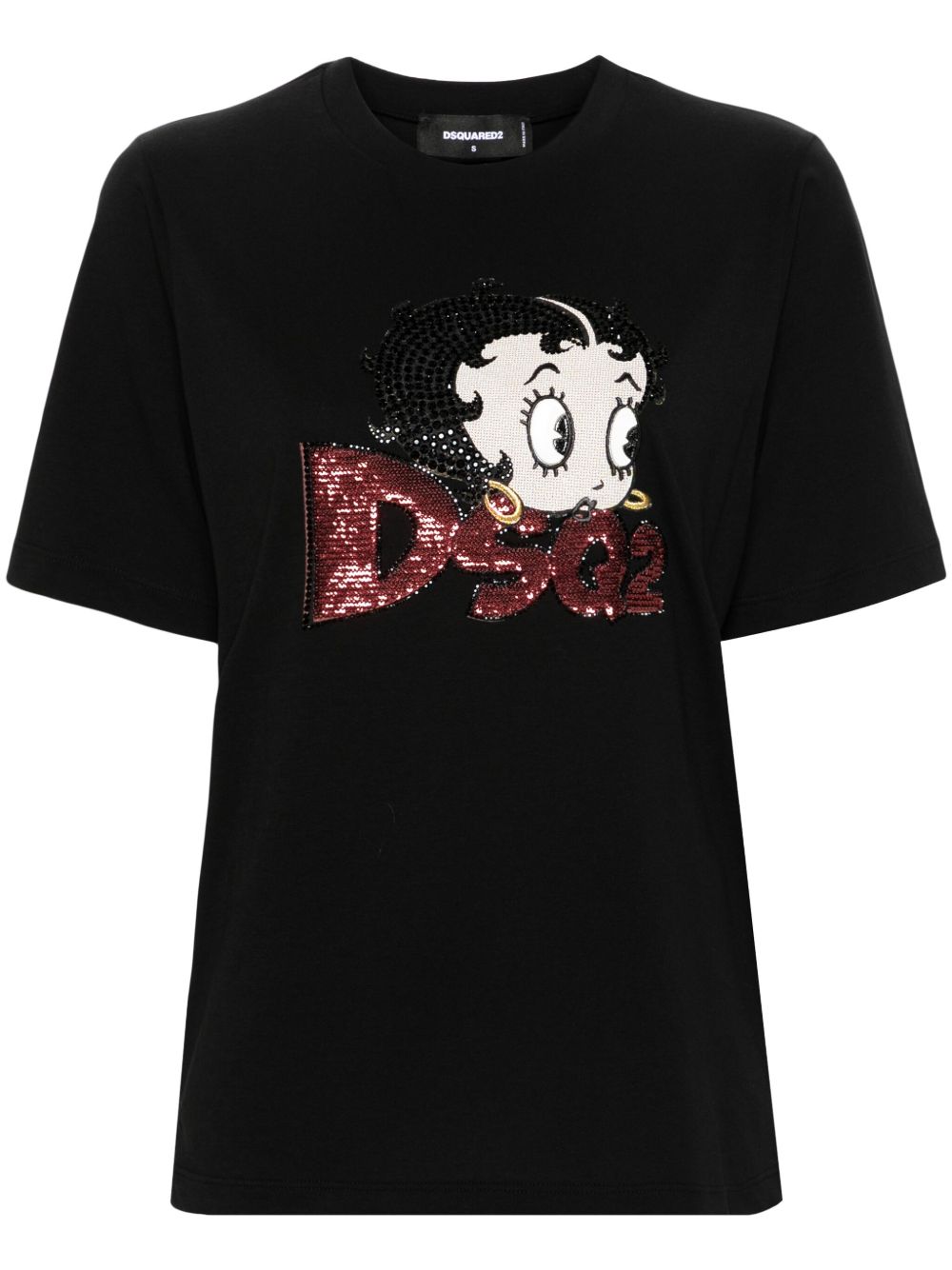 DSQUARED2 x Betty Boop 棉T恤 - 黑色