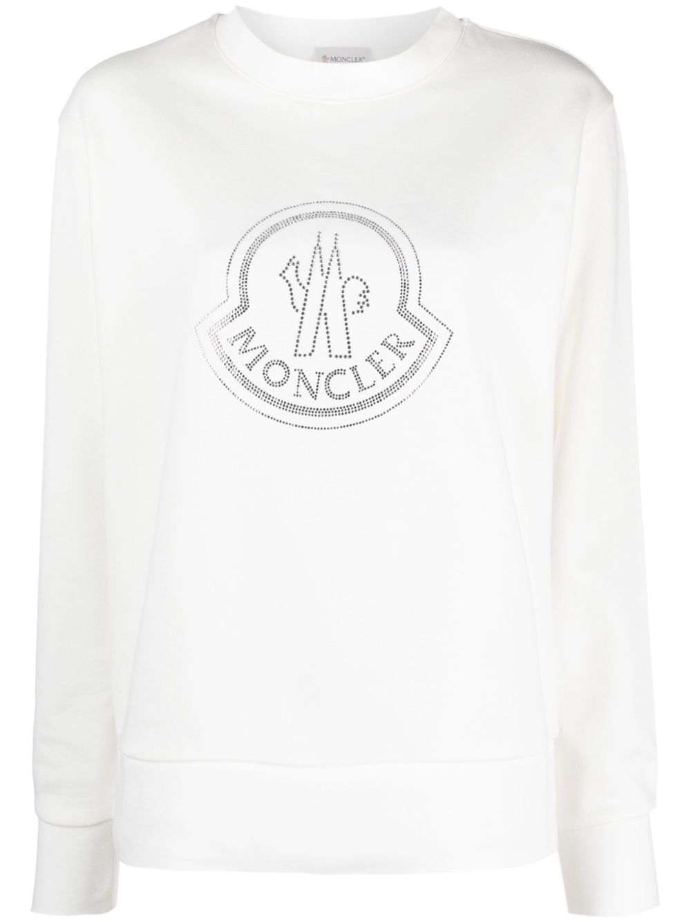 Moncler logo缀饰棉卫衣 - 白色