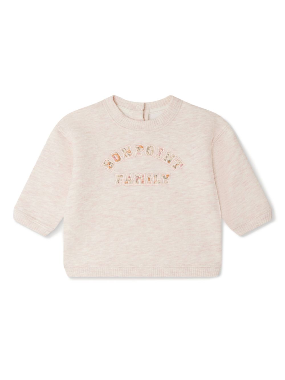 Bonpoint Dahlia logo刺绣卫衣 - 中性色