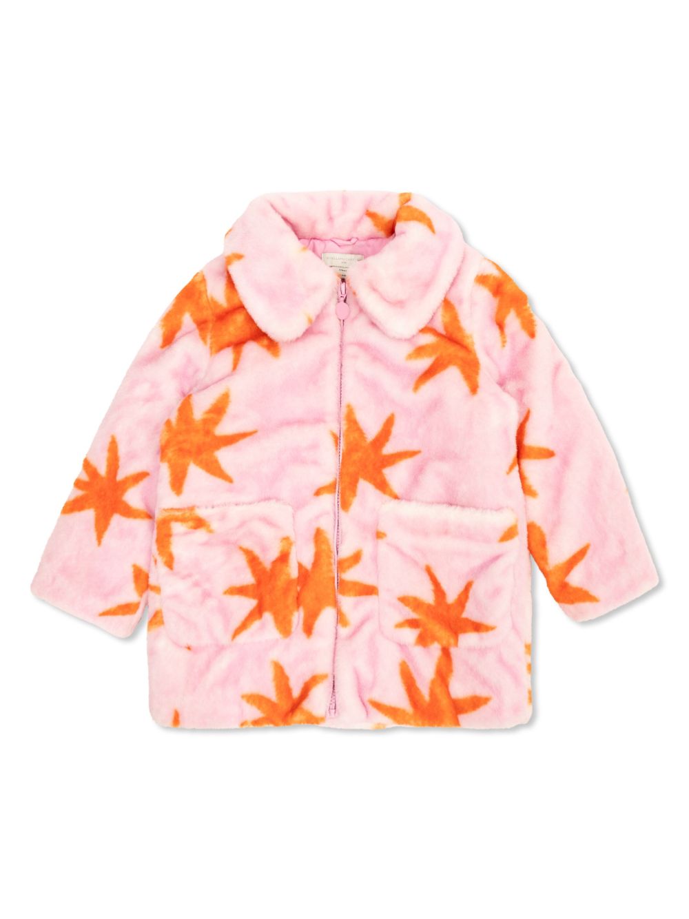 Stella McCartney Kids Leaf 图案外套 - 粉色