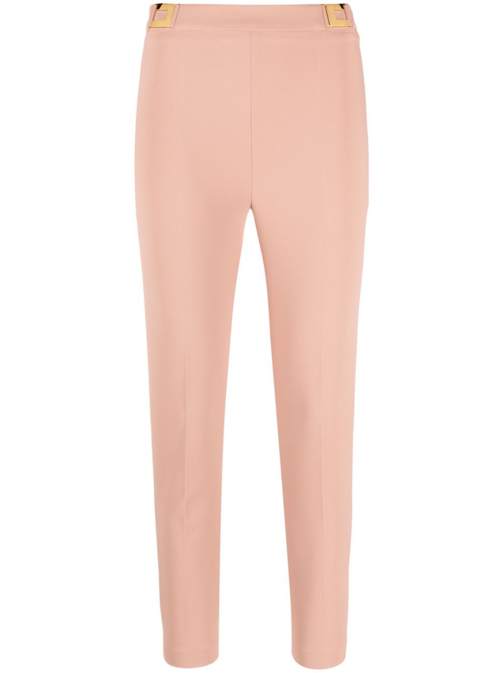 Elisabetta Franchi logo缀饰修身长裤 - 粉色