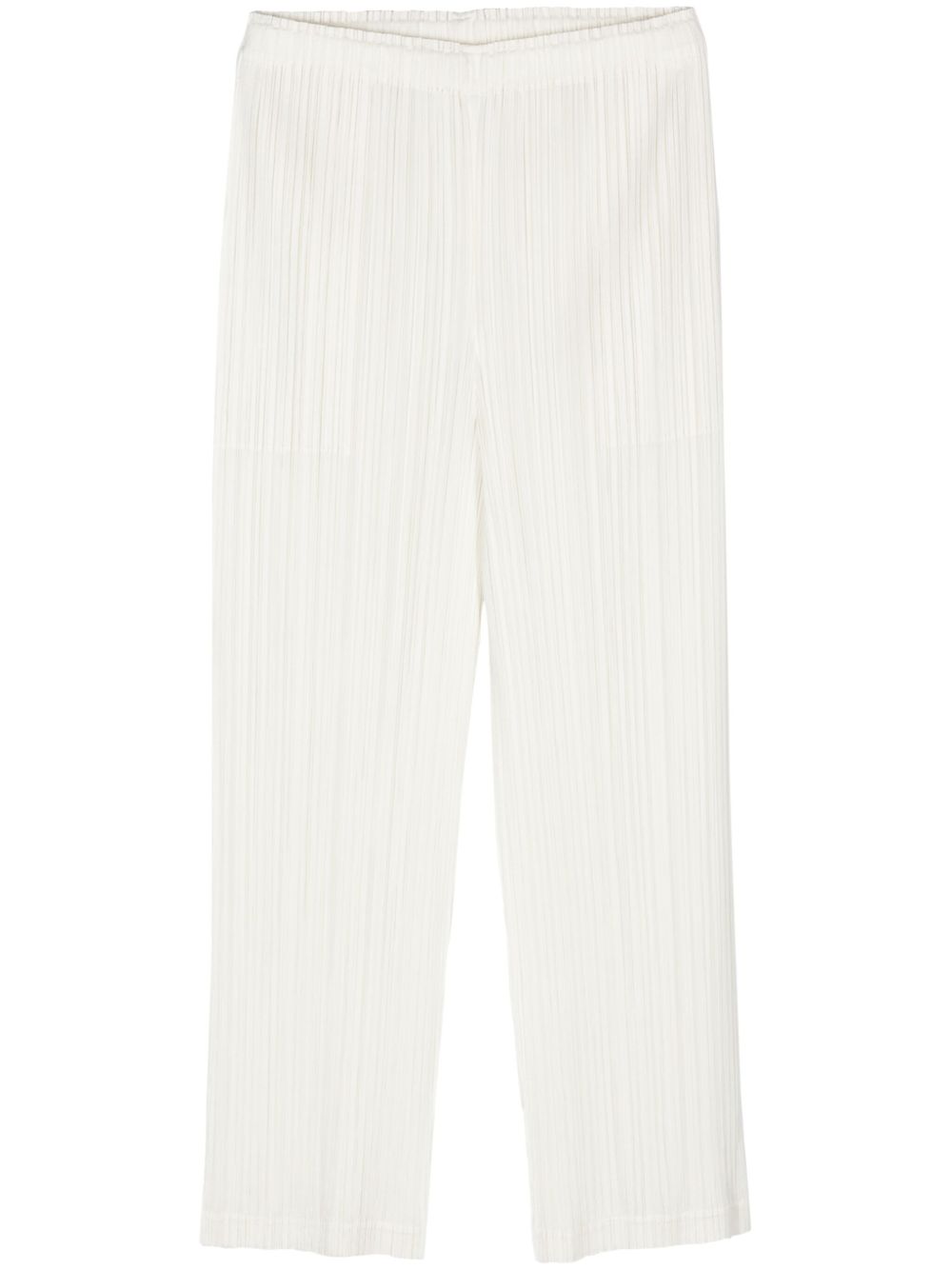Pleats Please Issey Miyake 百褶长裤 - 白色