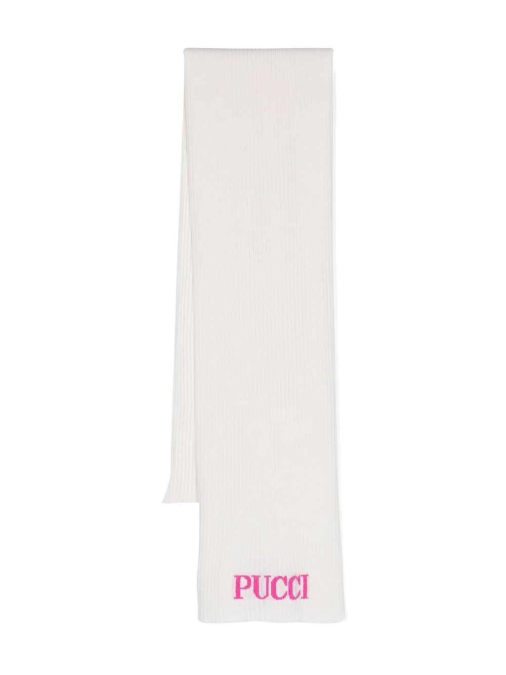 PUCCI Junior logo提花罗纹围巾 - 中性色