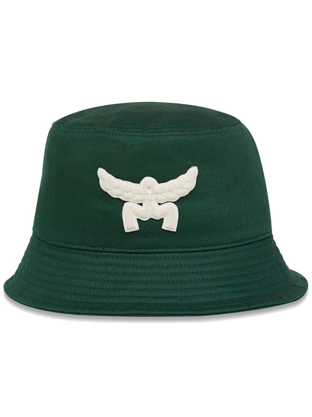 MCM Essential logo bucket hat - 绿色