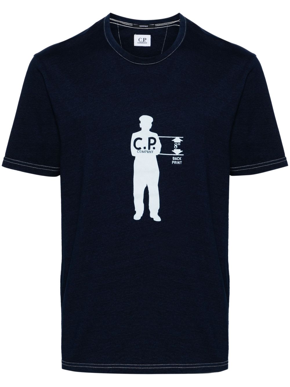 C.P. Company logo印花棉T恤 - 蓝色