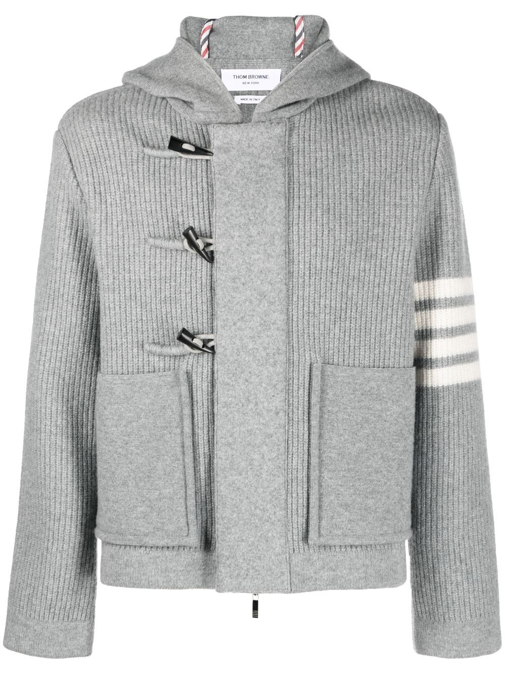 Thom Browne 初剪羊毛连帽夹克 - 灰色