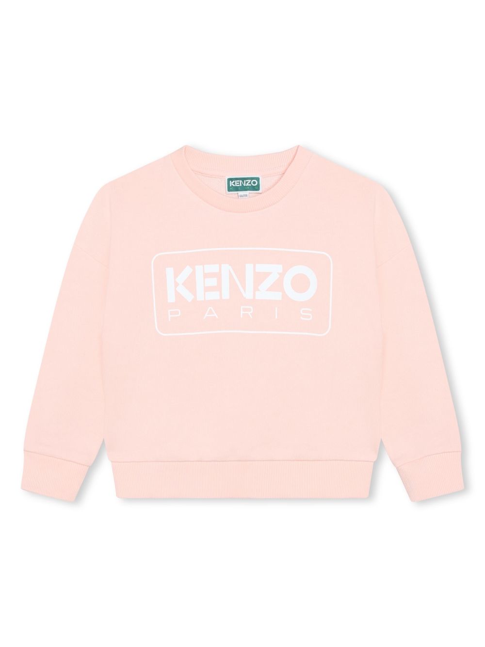 Kenzo Kids logo印花棉卫衣 - 粉色