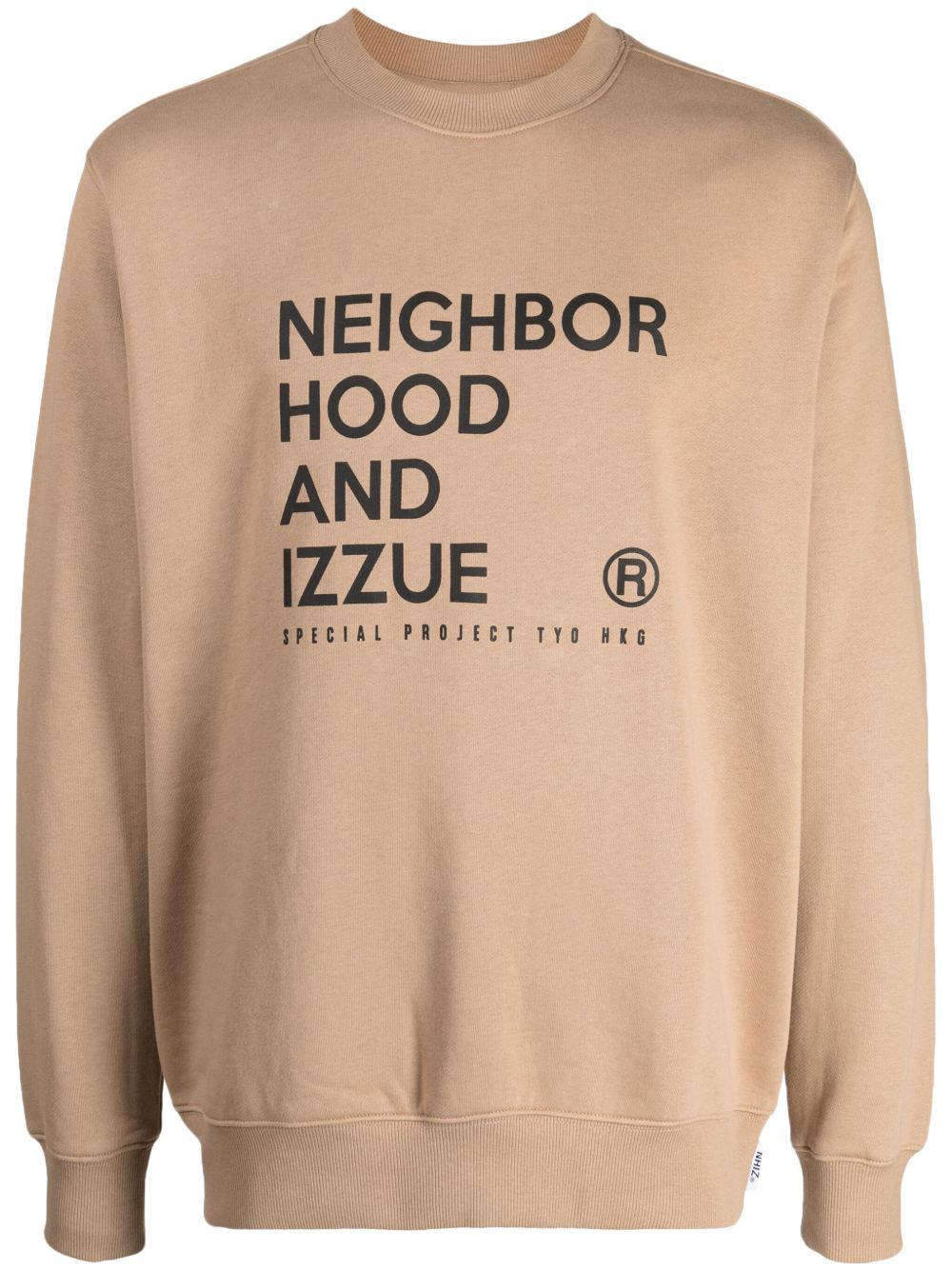 izzue x Neighborhood logo印花卫衣 - 褐色