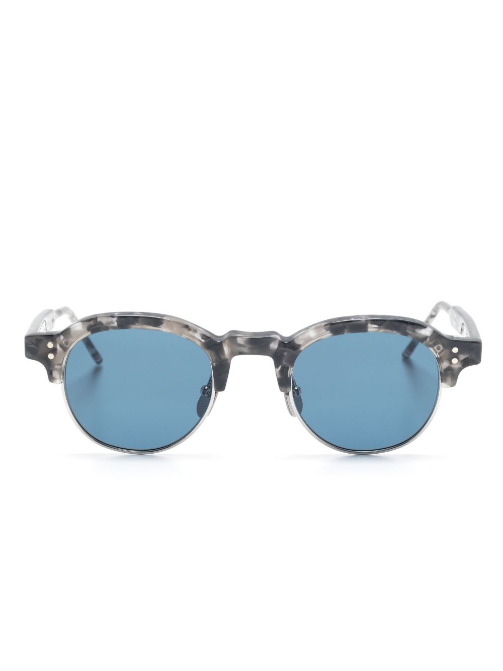 Thom Browne Eyewear 圆框太阳眼镜 - 灰色