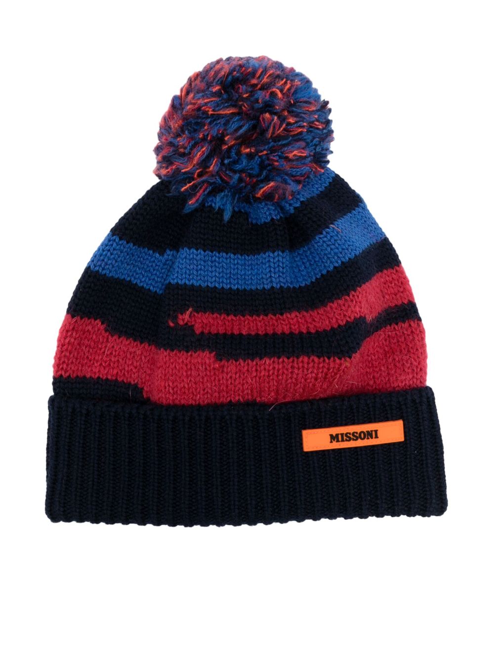 Missoni Kids 标贴套头帽 - 蓝色