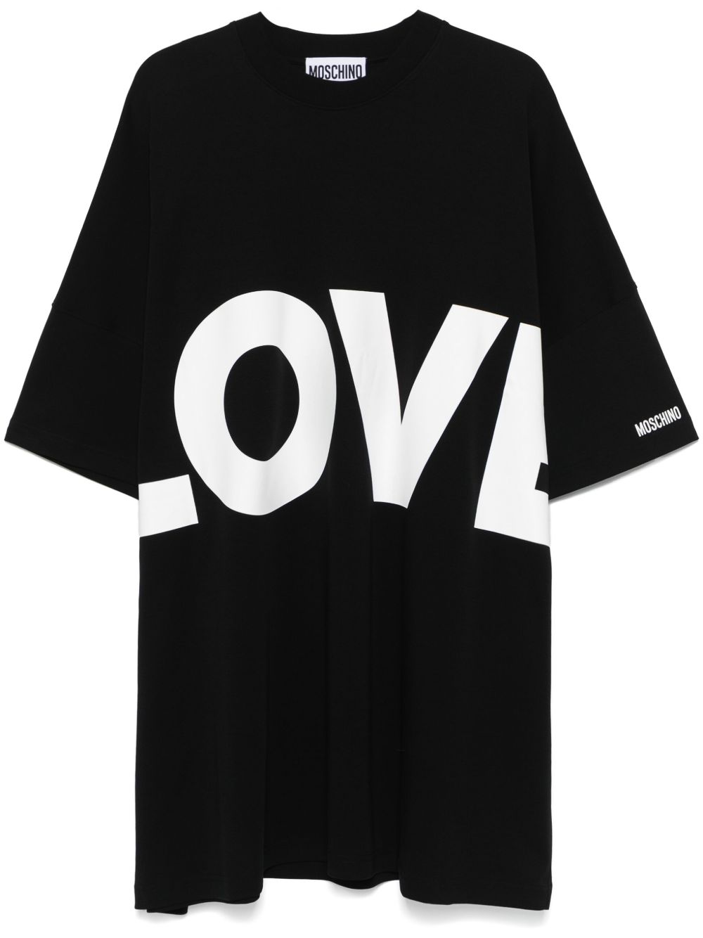 Moschino T恤式连衣裙 - 黑色