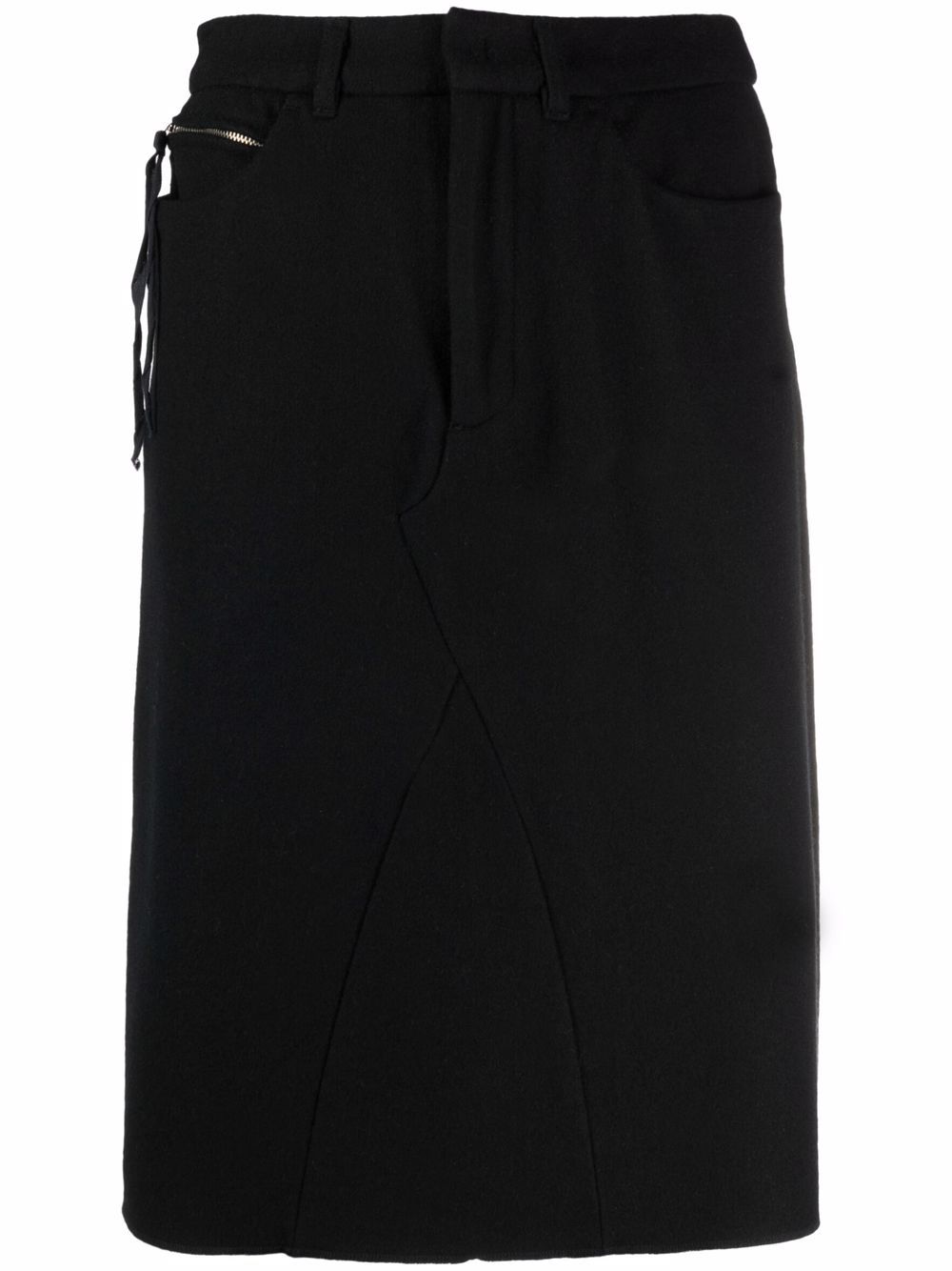 Maison Martin Margiela Pre-Owned 马丁·马吉拉时装屋 高腰直筒半身裙（2000年代典藏款） - 黑色