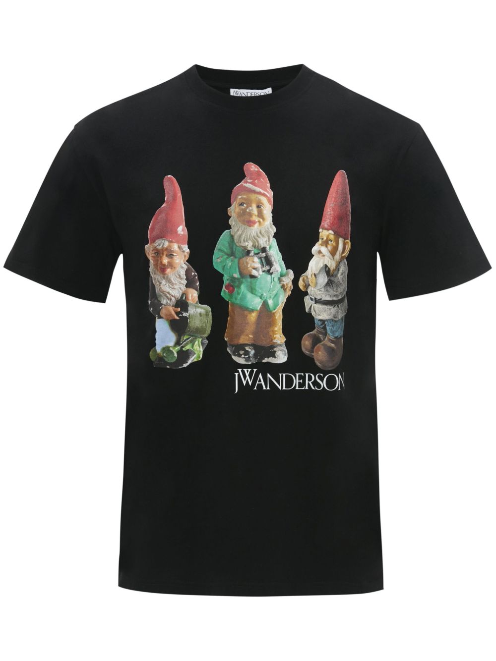 JW Anderson Gnome Trio 印花棉T恤 - 黑色