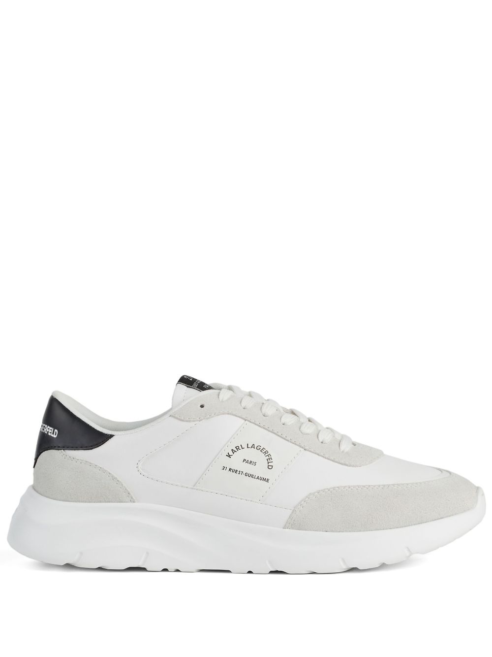 Karl Lagerfeld Rue St-Guillaume Serger 系带运动鞋 - 白色