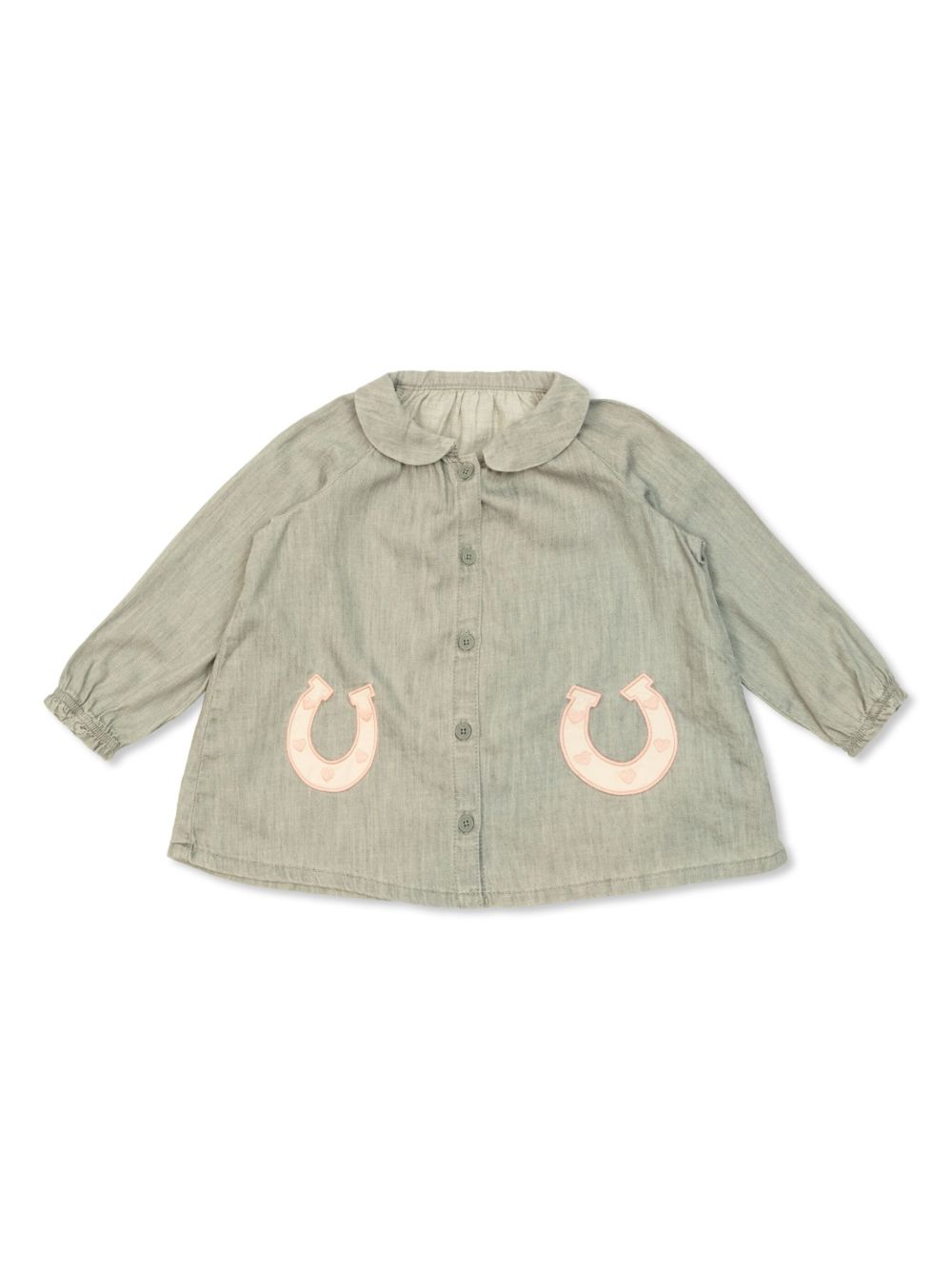 Stella McCartney Kids Horseshoe 贴花罩衫 - 灰色
