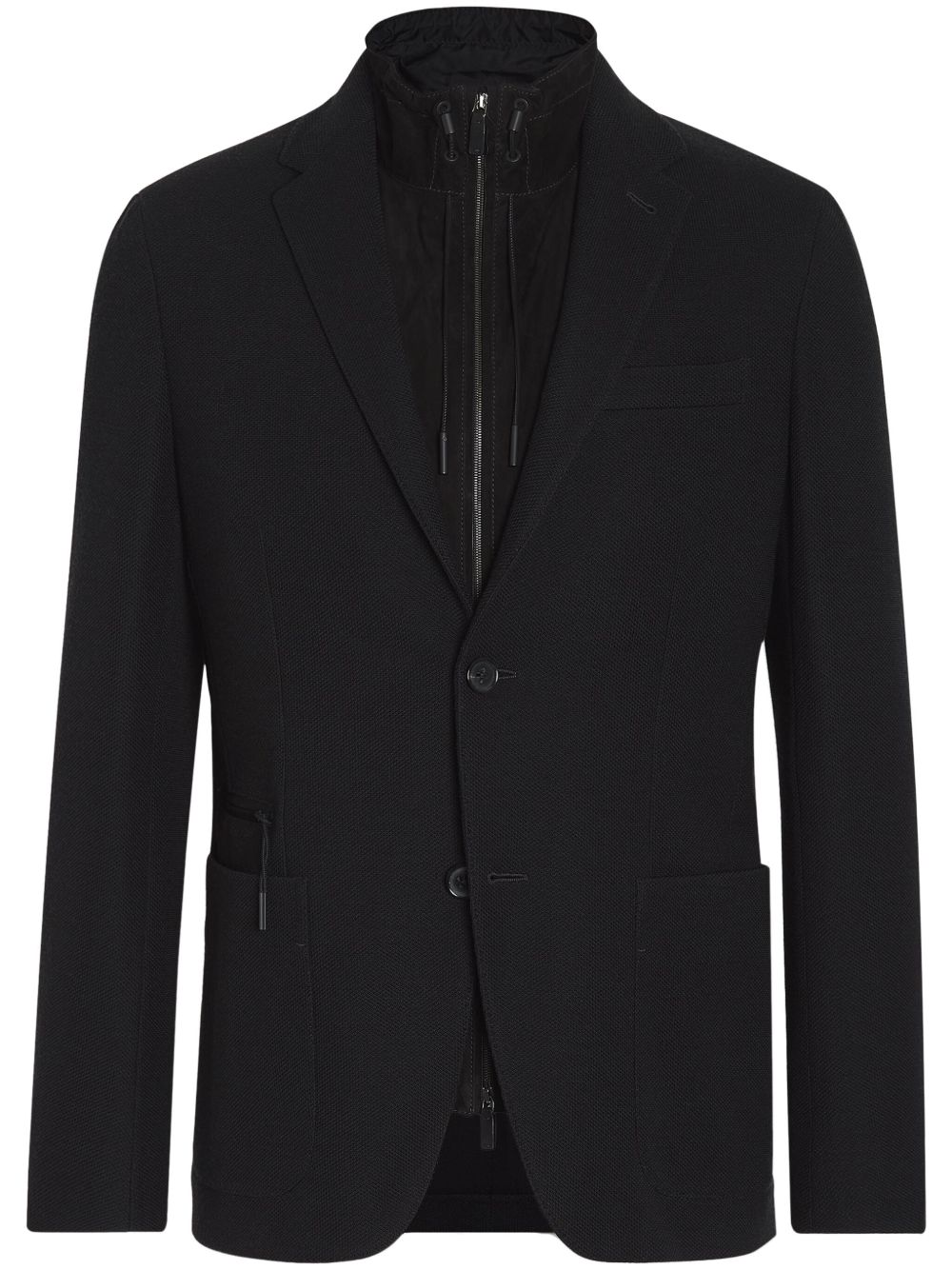 Zegna High Performance™ 卫衣式西装夹克 - 黑色