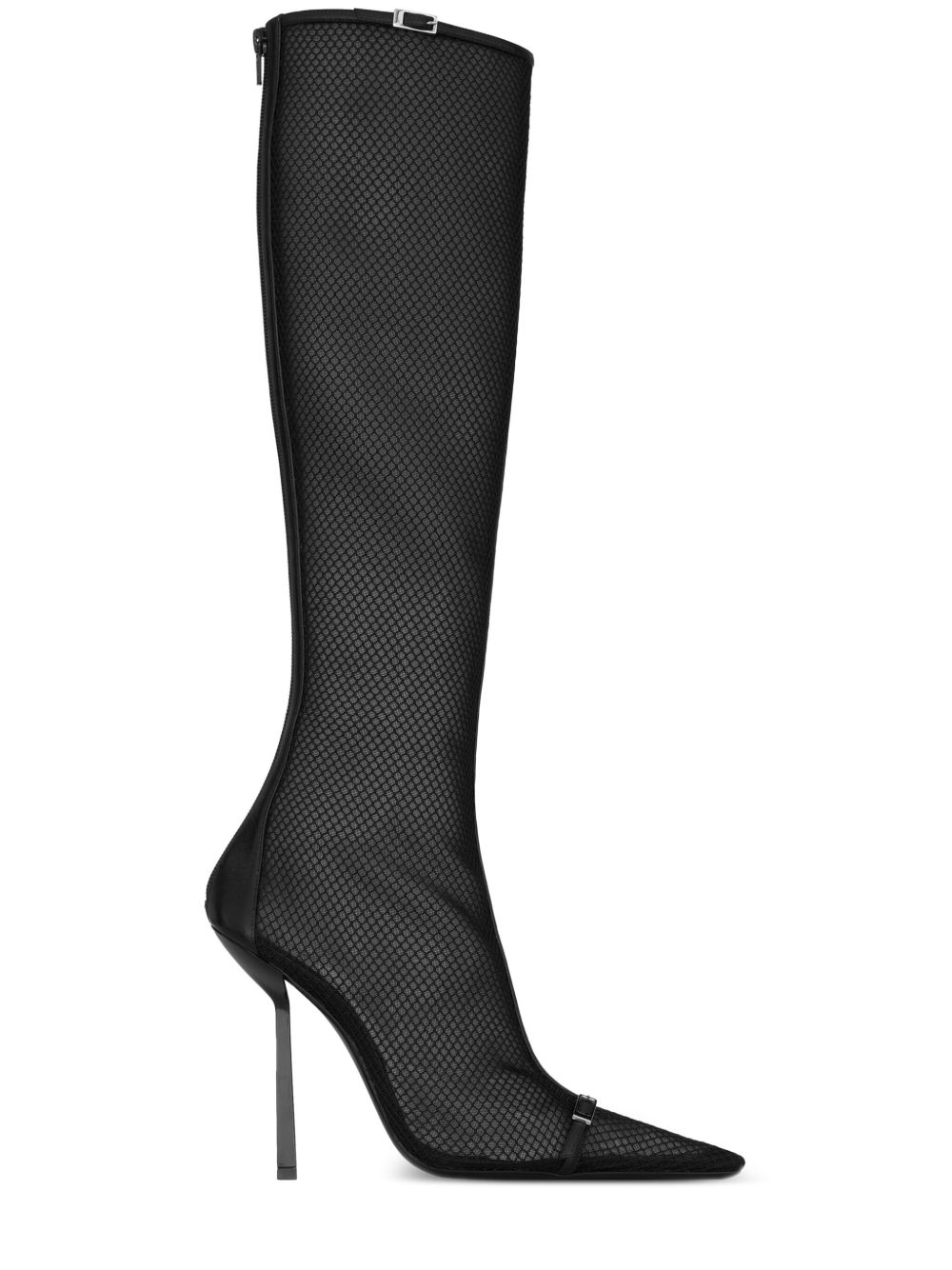 Saint Laurent Oxalis 高跟皮靴 - 黑色