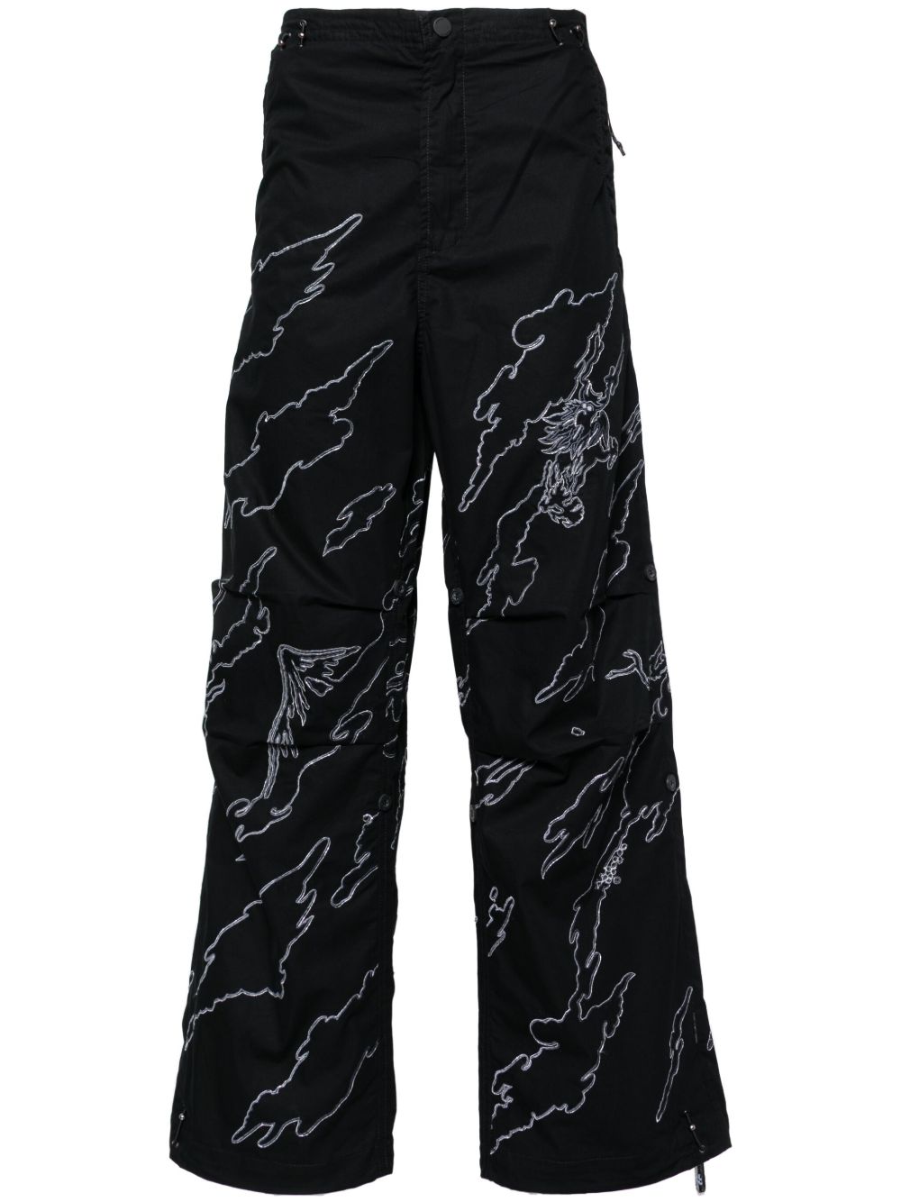 Maharishi Maha Basquiat 长裤 - 黑色